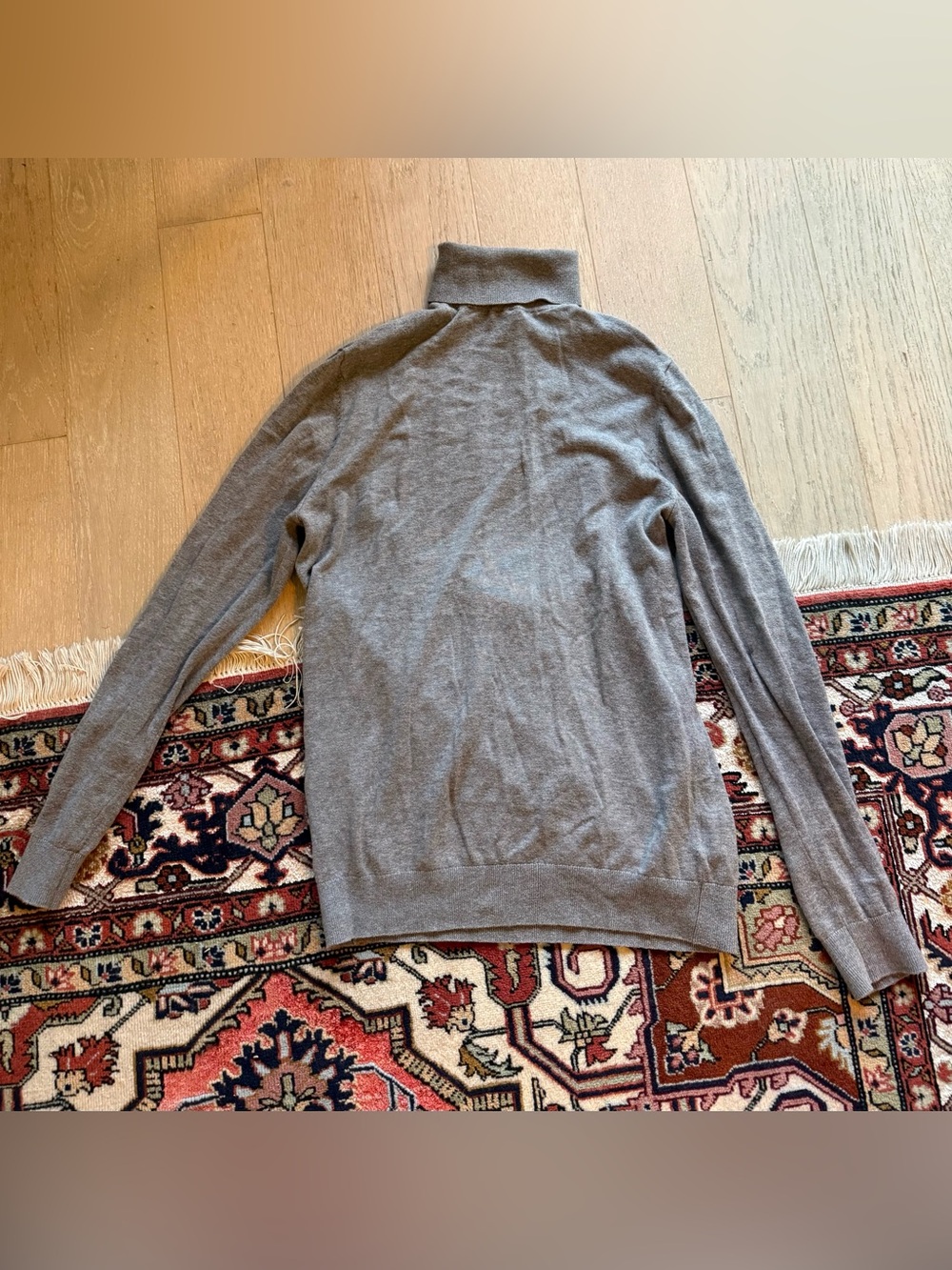 100% Cotton H&M Light Gray Turtleneck Sweater